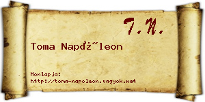 Toma Napóleon névjegykártya